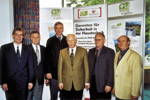Der Vorstand der ÜWG-SHK (v.l.): Geschäftsführer Matthias Anton, Fritz Schellhorn, Ulrich Kössel, Vorsitzender Rolf Richter, Stellvertreter Helmut Diehl und Kilian Huber.