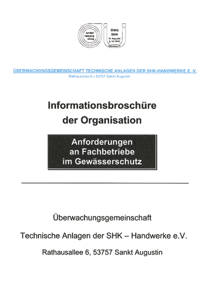 Neu-Einsteiger und Interessenten finden auf knapp 50 Seiten alles Wissenswerte über die ÜWG-SHK.