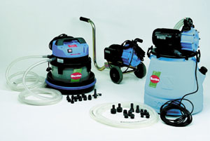 Bild 8: Mit diesen Anlagen kann ein Trinkwassernetz von Kalkablagerungen befreit werden.