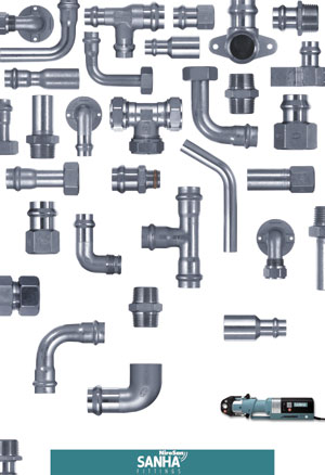 Kapillarlötfittings aus Kupfer.