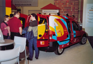 Den neuen Opel Combo mit Erdgasmotor und Bott-Werkstatteinrichtung gab es im Outfit der Handwerkermarken zu gewinnen.