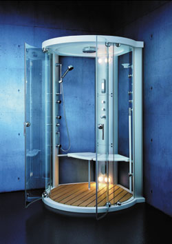 Hoesch Design hat das neue Dampfbad SensaMare 1100 für alle Sinne konzipiert. Zahlreiche Wohlfühl-Features und die Kombination von Klang-, Duft- und Farblichteffekten sollen den Erholungssuchenden in Welten fernab des Alltags entführen.
