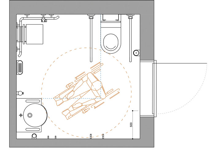 Badezimmer Behindertengerecht Maße Badezimmer Grundriss Planen