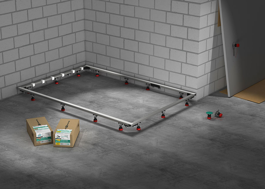 „Mit wenigen Handgriffen kann die Wanne exakt ausgerichtet und die optimale Einbauhöhe fixiert werden“, heißt es von MEPA. Bild: MEPA