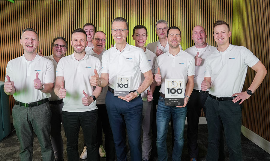 Die Innovationscluster-Manager freuen sich über die Auszeichnung mit dem Top 100-Award. Bild: ebm-papst