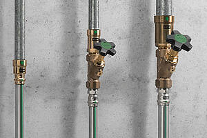 Nicht verpresste Verbindungen werden dank „SC-Contur“ bei der Dichtheitsprüfung erkannt. Bild: Viega