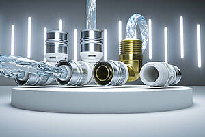 „Das neue System setzt auf bleifreie Werkstoffe, einfache Identifizierung und wartungsarme O-Ringe. Leckagefunktion, Verpresskennzeichnung sowie ein durchflussoptimierter Bogen und die Heißwasserbeständigkeit bis 95°C zählen zu den zentralen Vorteilen“, heißt es von Fränkische. Bild: Fränkische
