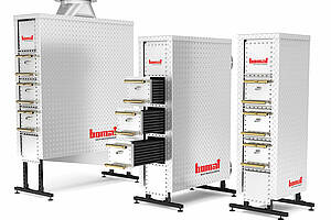 Brennwert-Wärmetauscher für BHKW-Anwendungen mit modularen Einschubregistern. Bild: Bomat