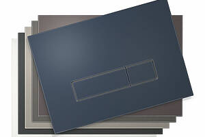 Die matte „Orbit Glaslaminat“-Farbpalette: Bianco, Piano, Sabbia, Titanio, Terriccio und Opale. Bild: MEPA