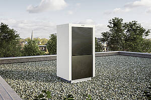 Die Anschlüsse, Kranösen sowie Aufstellfüße unterstützen den Transport und die schnelle Installation der „BLW-C NEO 25 B“. Bild: Brötje