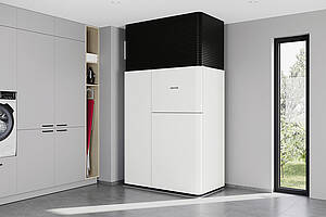 1,1 m² Fläche benötigt die „LWZ Premium“ und liefere von dort laut Stiebel saubere Raumluft, zuverlässige Wärme, kühle Luft im Sommer und hohen Warmwasserkomfort. Bild: Stiebel Eltron