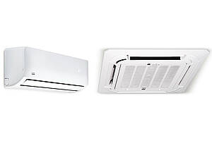 Kombiniert wird das VRF Multi-Klimasystem „MVV DC“ mit Wandgeräten der Serie „MVW“ oder Deckenkassetten der Serie „MVD“. Bild: Remko