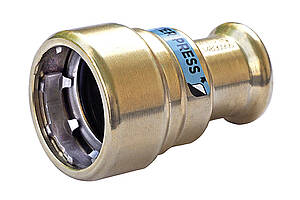 Die Universal-Übergangfittings werden aus Siliziumbronze hergestellt. Dieser Werk­stoff sei korrosionsbeständig, insbesondere gegen Entzinkungskorrosion, und damit für Trinkwasser als auch andere Anwendungen zertifiziert. Bild: Sanha