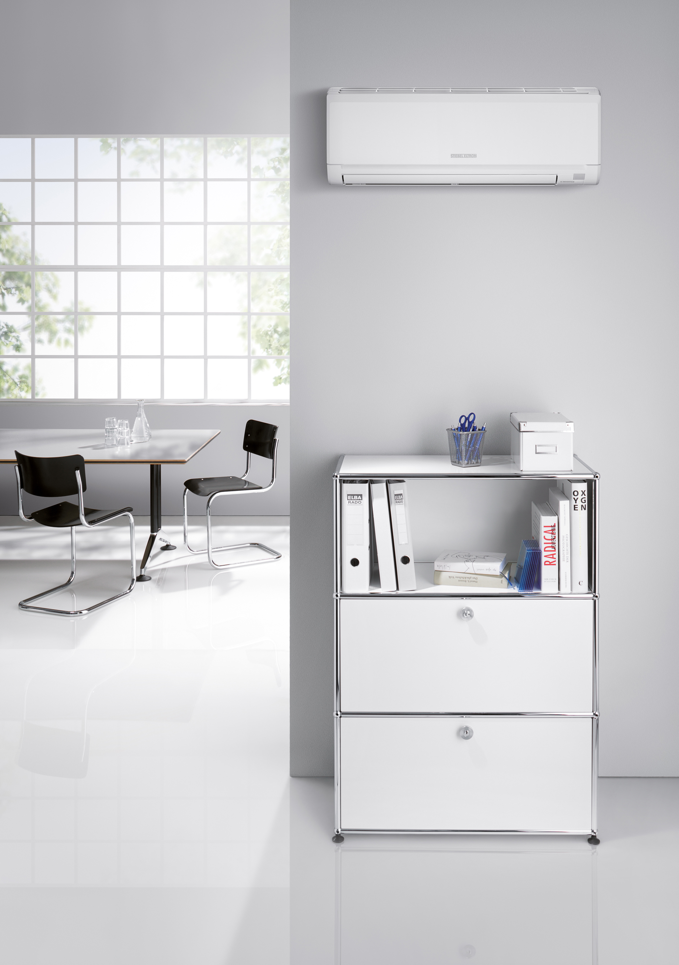 Die Singlesplit-Raumklimageräte „CAWR exklusiv“ von Stiebel Eltron sind effizient und elegant zugleich. Bild: Stiebel Eltron