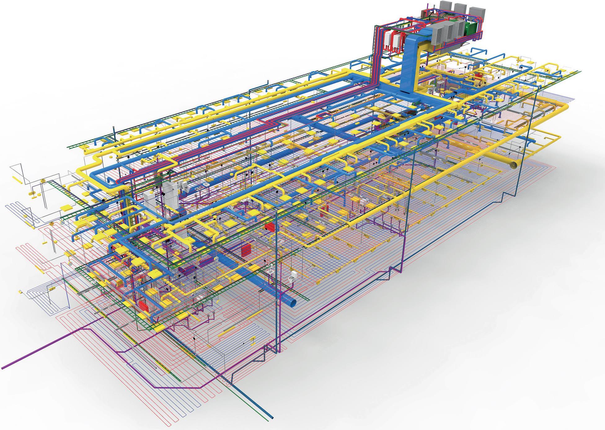 Das digitale Modell der TGA-Planung bündelt eine Vielzahl wichtiger Bauteilinformationen, die für verschiedene Zwecke genutzt werden können, u. a. für das automatische Erstellen von Stücklisten. Bild: Graphisoft