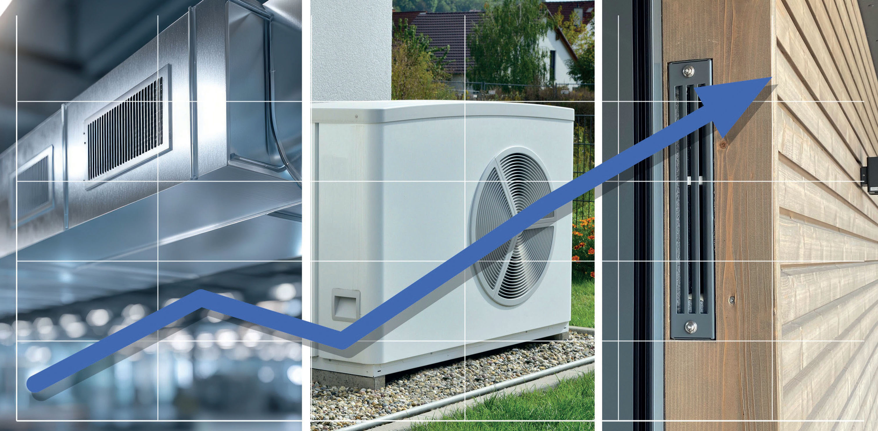 Was sind die Markteinschätzungen führender Unternehmen für 2026? Im ersten Teil des Branchenbarometers der IKZ kommen Unternehmen aus den Bereichen Heizung, Klima- und Lüftungstechnik zu Wort. (AdobeStock-Lifia / AdobeStock-Hermann / Pluggit GmbH, Collage: IKZ)