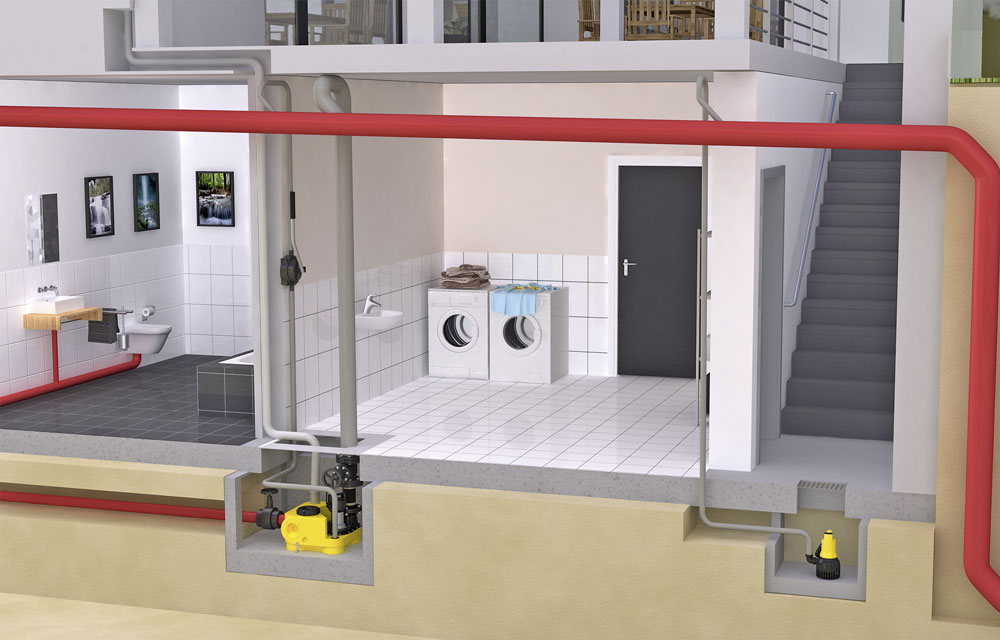 Hebeanlage WC Kellern Sanitär Abwasserpumpe 700W Sanitär Fäkalienpumpe 