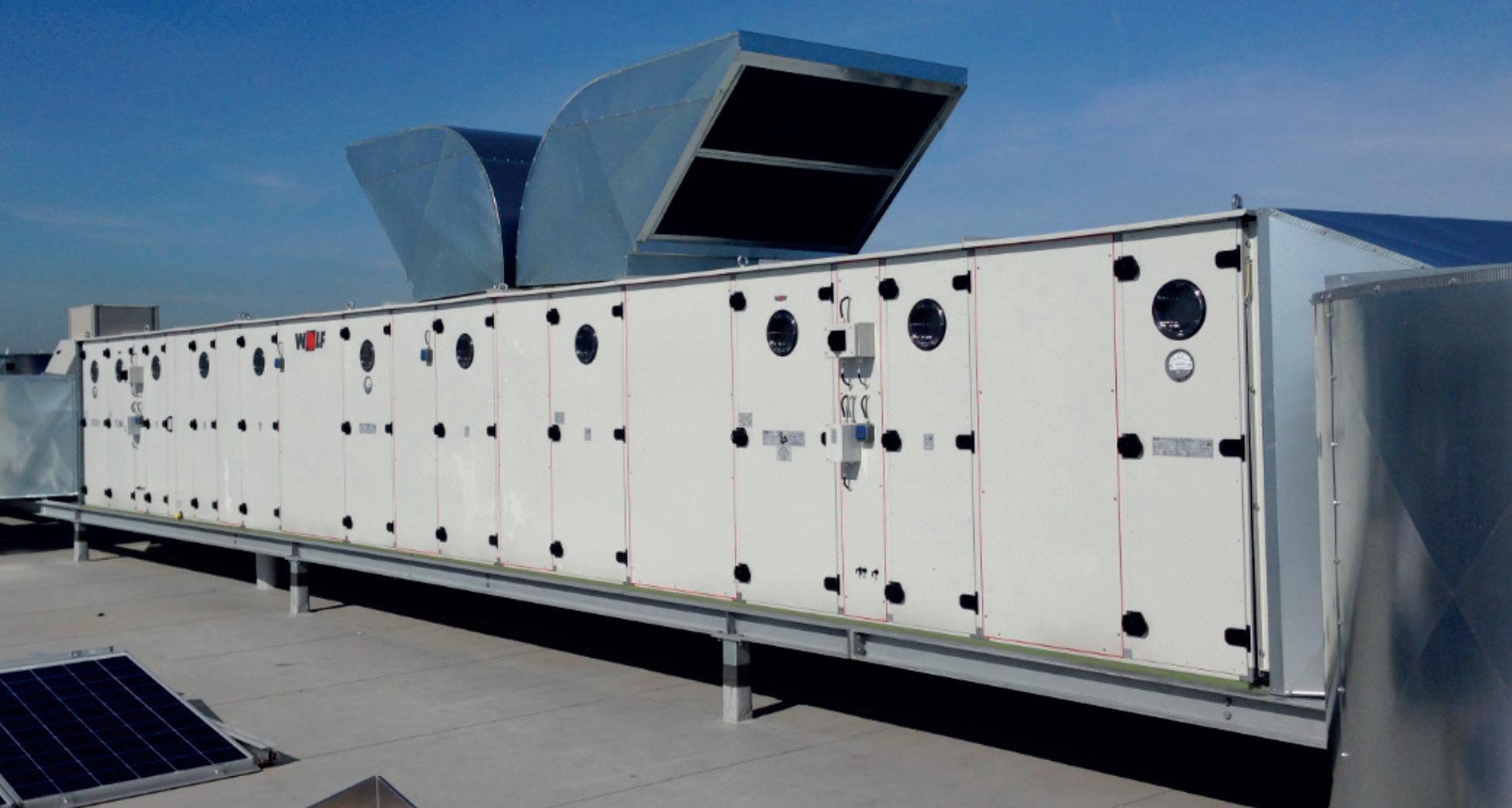 RLT-Gerät „KG Top“ von Wolf in Dichtheitsklasse L1.