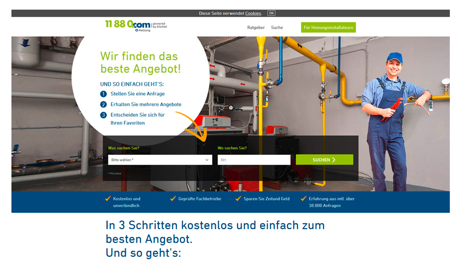 Telegate: Neues Kundenvermittlungsportal für Heizungsinstallateure geht online | IKZ